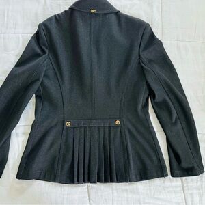 St. John Black Pants Suit Gold buttons All-Season